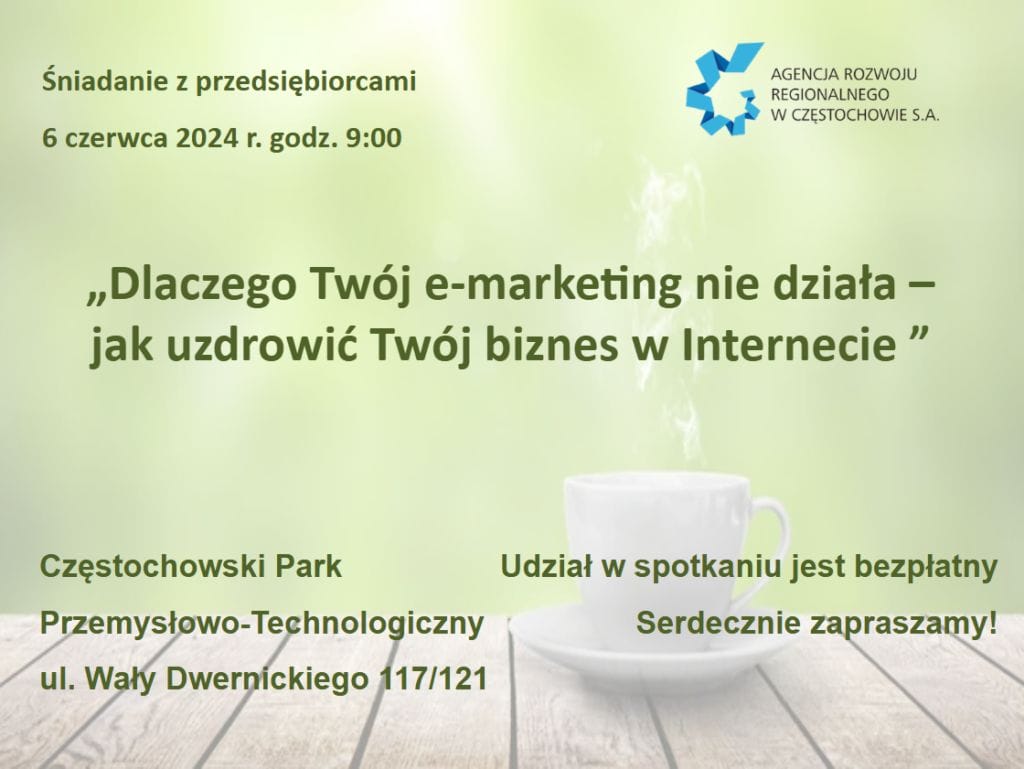 Kolejne "Śniadanie z przedsiębiorcami" w Częstochowie już 6 czerwca 2